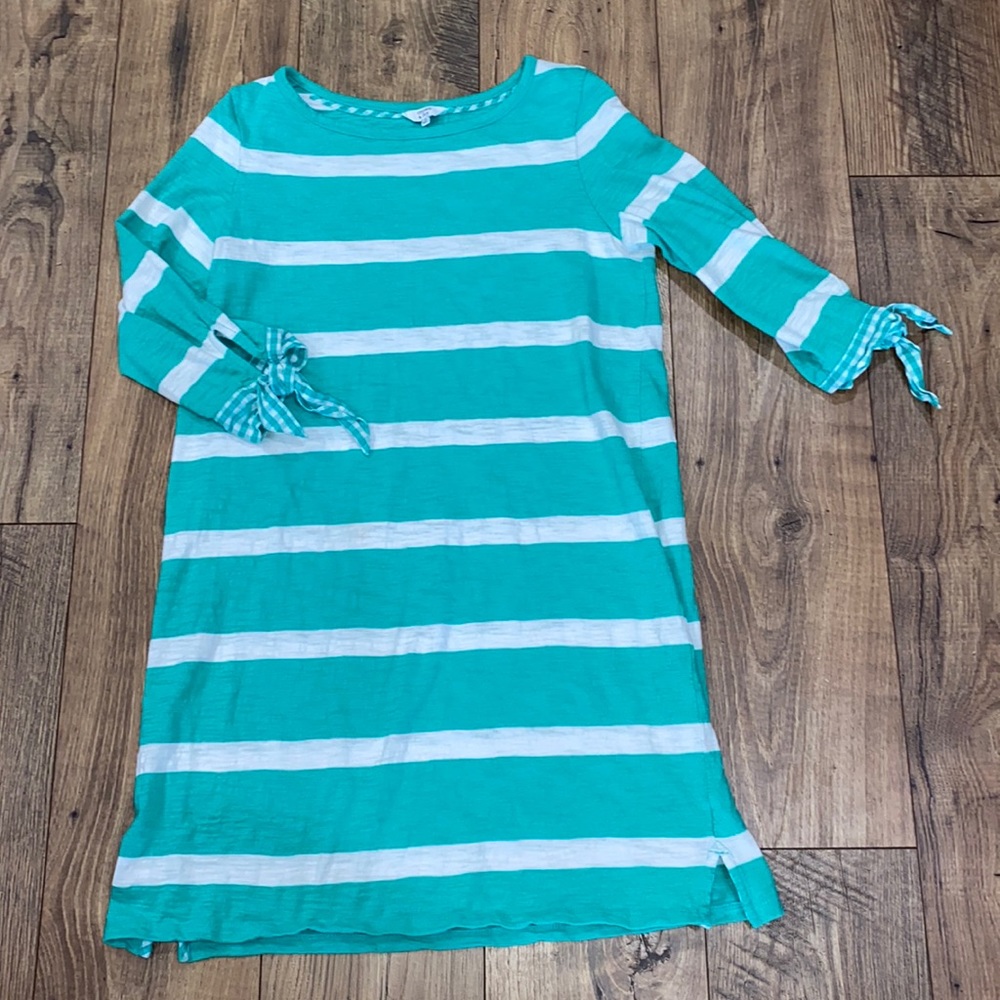 Crown Ivy Striped Dress 3/4 length Sleeve Dress Size Small